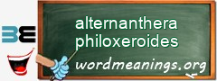 WordMeaning blackboard for alternanthera philoxeroides